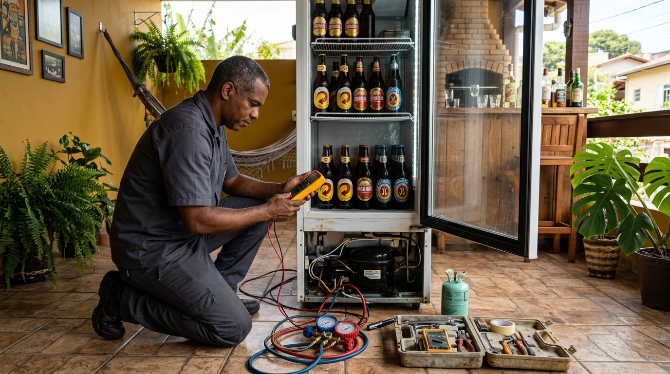 Reparo de Cervejeira Residencial no Conjunto Raul Balduino, Anápolis‑GO